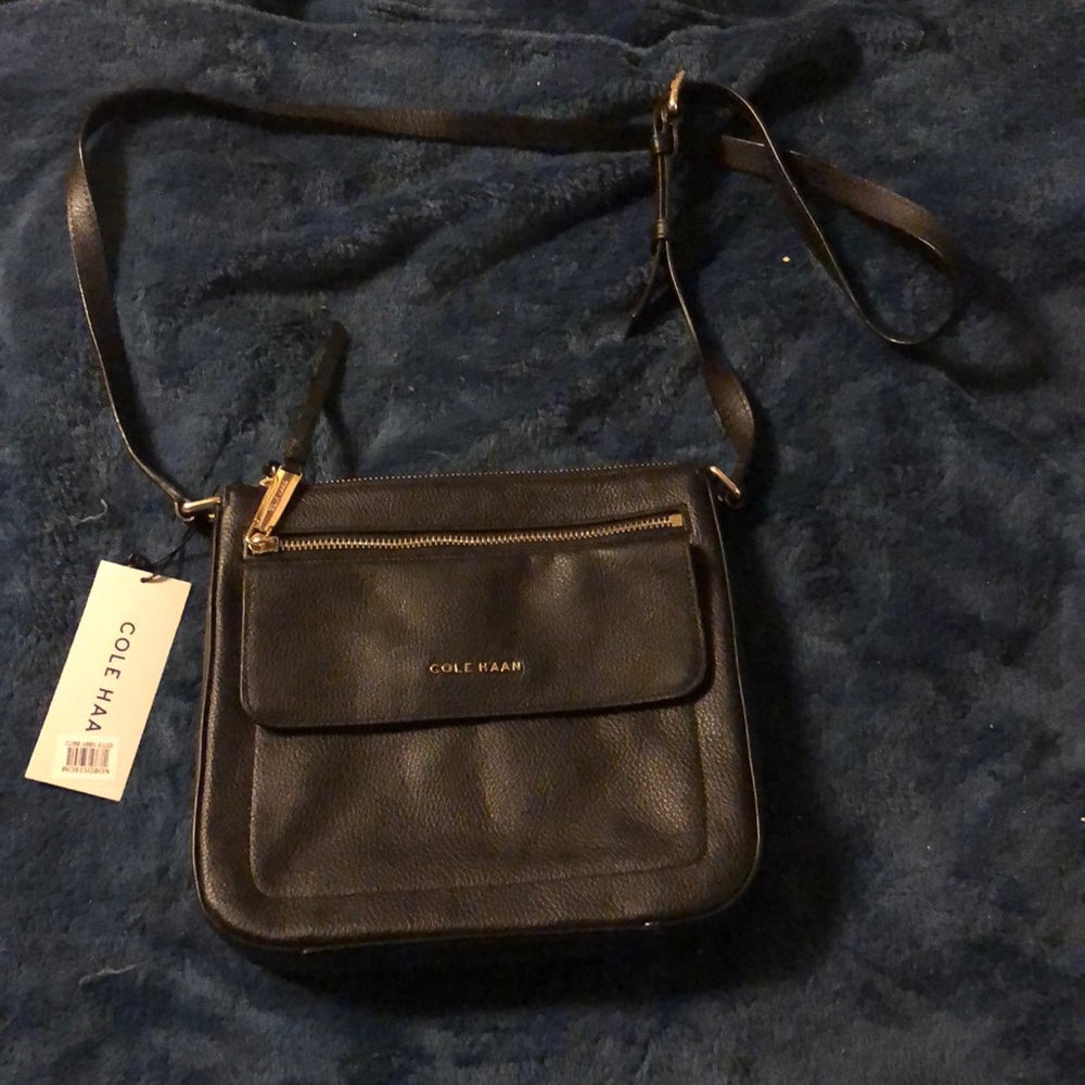 Colehaan black leather purse